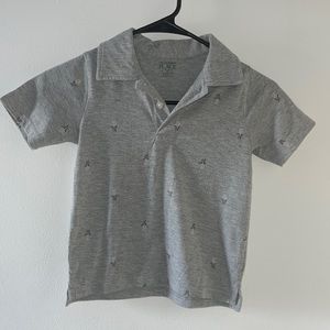 The Children’s Place 4T gray polo with pink pineapples